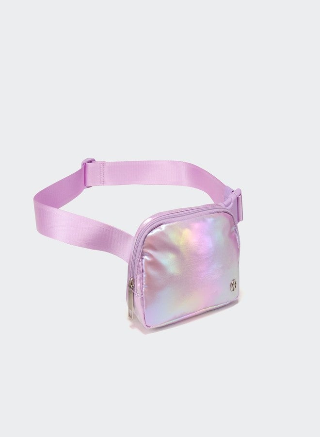 Pander حقيبة كروسبودي من باندر إيفري وير، مصنوعة من البوليستر اللامع، مزودة بحزام قابل للتعديل من 63 إلى 120 سم وحلقة مطاطية، مناسبة للنساء والرجال، للسفر والنادي الرياضي، لون لافندر لامع - Image 3